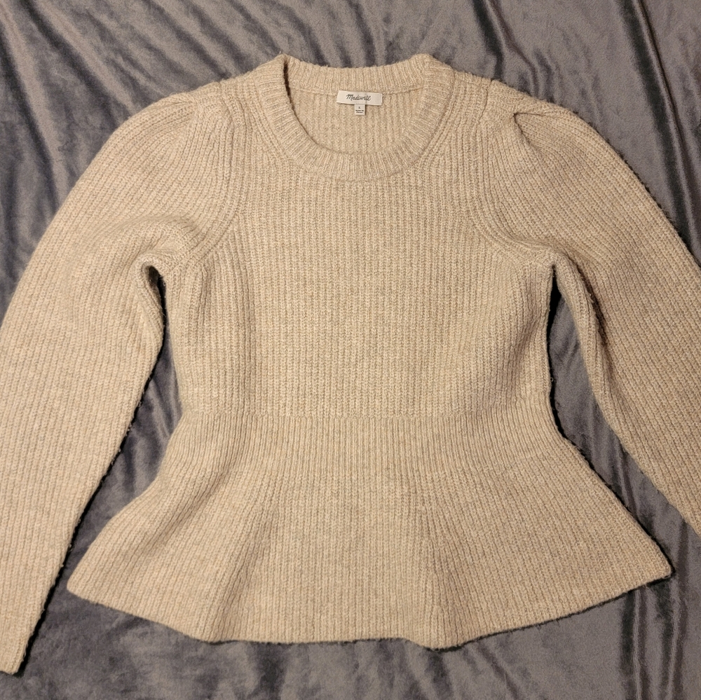 Madewell Peplum Pullover Sweater - Picture 2 of 8